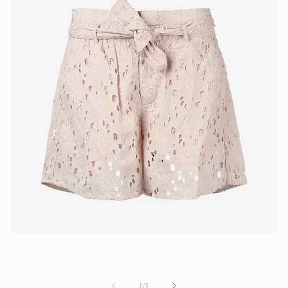 Mes Demoiselles Lili Shorts High Waist Lace Shorts in Cream
